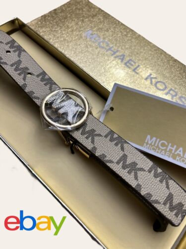 MICHAEL KORS Women Belt Reversible Gift Box New Size L/XL Brown MSRP $98~LOVELY!