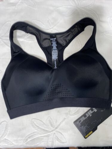 Hind Women's Racerback Sports Bra Size XLARGE Black Athletic Workout Fitness