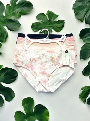 LAURA ASHLEY~5 Pack FIT PANTIES HIPSTERS ~MULTICOLOR~# LS6800~ Size XL~GREAT FIT