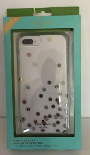 Kate Spade Phone Case 4 iPhone 8/7/6/6s Plus Clear Mixed Color Metallic Dots