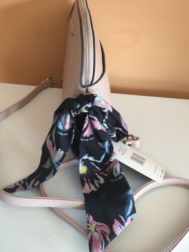 STEVE MADDEN HANDBAG BMAGGIE SCARF BLUSH CROSS BODY DOME SILVER TONE HARDWARE