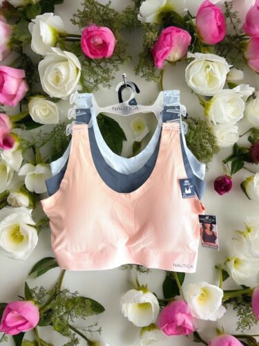 NAUTICA 3 PACK LASER CUT BRAS~ INTIMATES LOUNGE ALL SIZES~NT6265~BEAUTIFUL!