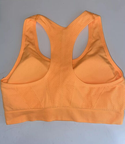 NEW BALANCE Medium Impact Sports Bra Style # 111048 Size XXL Orange Impulse CUTE