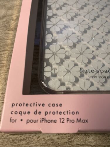Kate Spade New York Protective Case iPhone 12 Pro Max Clover - Rhinestones White