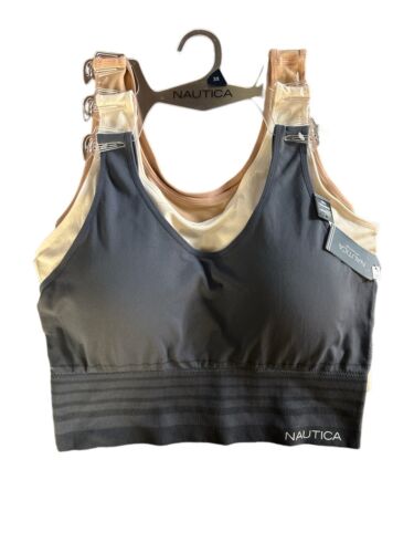 NÁUTICA 3 PACK INTIMATES LOUNGE COMFORT BRAS SIZE 3X STYLE NT8487 BEAUTIFUL!