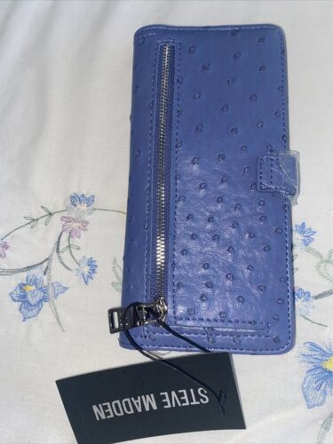 STEVE MADDEN Woman's Wallet Bifold BALLEN-G Periwinkle Blue BEAUTIFUL !!!