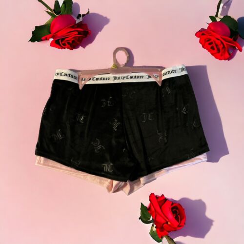 JUICY COUTURE MULTICOLOR  VELOUR RHINSTONES LOGO~JC1751~SLEEP SHORTS ALL SIZES