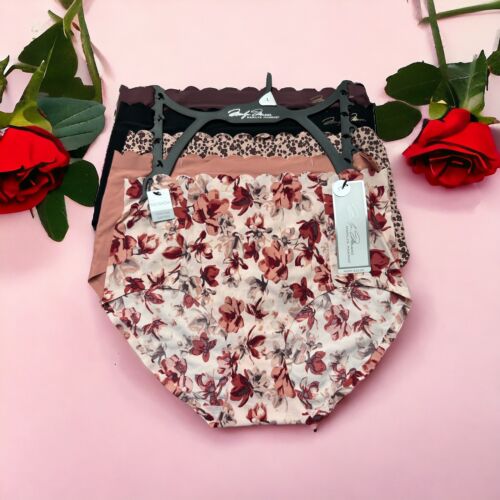 Marilyn Monroe 5pc MM3731- No Show Mid-Rise Panties~L~Multicolor $48-PERFECT