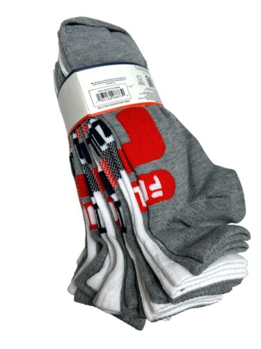 Fila Mens 12 Pair Athletic Quarter Socks~Multicolor Size 6-12-Aerated Mesh~NEW