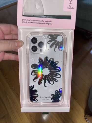 Kate Spade New York Case iPhone12 & 13 Pro Max Floral Silver Iridescent 6.7”