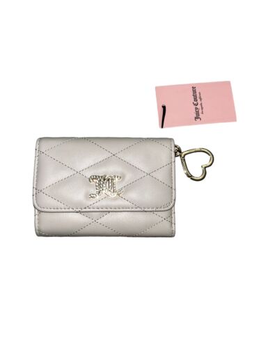 Juicy Couture Ivory Wallet CardHolder~JC Rhinestones Embedded~Trifold~CLASSY~NEW