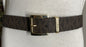 MICHAEL KORS BELT CHOCOLATE WITH LARGE MK LOGO WITH GOLD BUCKLE NICE!!!