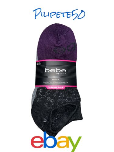 Bebe Logo Sport Socks Logo Patterns Multicolor Size 4 -10~8 Pair in each Pack-