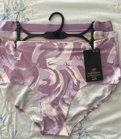 New Balance Super Soft Hipster No-Show Underwear-3 Pack Shades Of Lavender XL