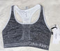 Calvin Klein Sports Bra- Heather Gray &White Size Medium PFYT1051 SUPER CUTE!