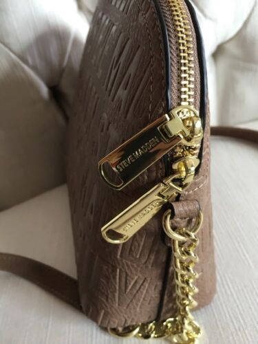 Steve Madden handbag BMarilyn Color Mushroom Stamped Logo Gold Hardware UNIQUE!