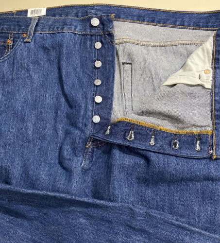 Levi's 501 Men’s Button fly Original Stretch Denim Blue Jeans 44W X 32 L