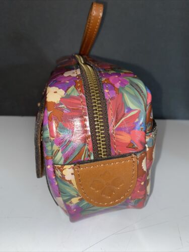 Patricia Nash REMINI LEATHER SUMMER ROSES TRAVEL BAG SMALL POUCH PURSE NWT ITALY