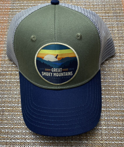 Great Smoky Mountains Tennessee Trucker Cap Brand New Snap Back Adjustable
