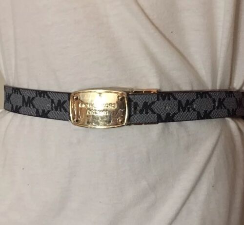 MICHAEL KORS BELT REVERSIBLE SKINNY WITH GOLD BUCKLE
