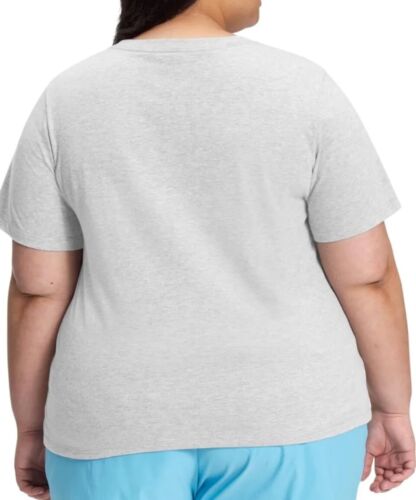 THE NORTH FACE Women's Short Sleeve Half Dome T-Shirt ~ Light Gray~Sz. 3X~ NEW
