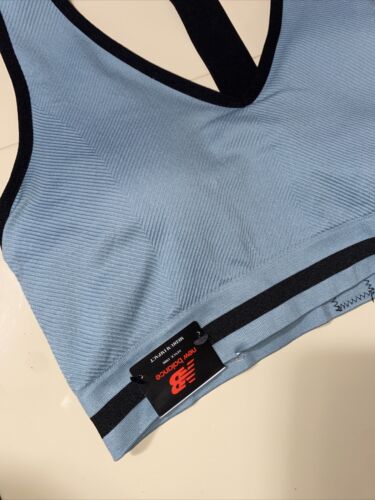 New Balance Medium Impact Sports Bra Style 112016 Smoke Blue Size XXL