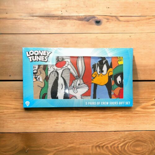 Looney Toons Characters 5 Pack of Crew Socks Size 6-12/ NEW~