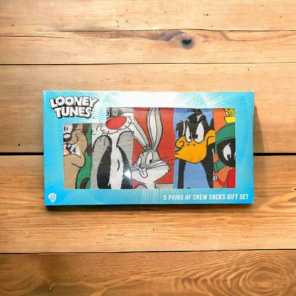 Looney Toons Characters 5 Pack of Crew Socks Size 6-12/ NEW~