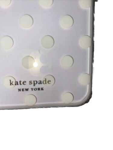 KATE SPADE PHONE CASE FOR iPHONE 11 PRO MAX CLEAR WITH LIGHT YELLOW DOTS &TRIM