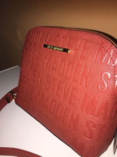 Steve Madden handbag BMaggie Persimmon Dome Stamped Handbag Crossbody New