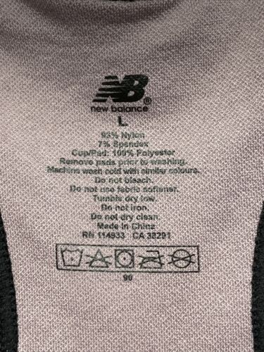 NEW BALANCE Medium Impact Sports Bra Lavender Cashmere/Black Size LARGE NEW