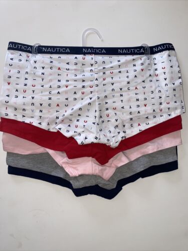 NÁUTICA ~ Women's Mid Rise NT4463 Underwear Boy Short Blend Material 5-Pair ~L