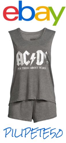 AC/DC Women's  Tank Top, Shorts and Socks, 3-Piece Sleep Set 3XL