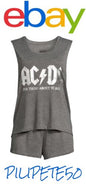 AC/DC Women's  Tank Top, Shorts and Socks, 3-Piece Sleep Set 3XL