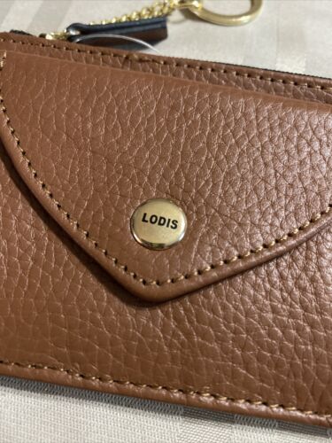 LODIS Coin Purse  Wallet Brown Cognac Genuine Leather - ABSOLUTELY BEAUTIFUL!!!