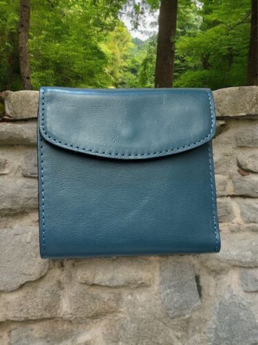 Patricia Nash Blue Reiti Genuine Leather RFID PROTECTED Wallet P40906 NWT $109