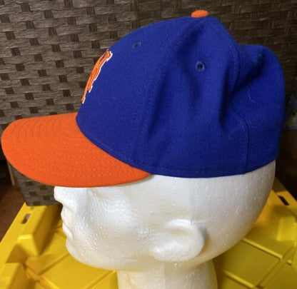 New York Mets New Era 59Fifty Fitted 7 1/8 Hat Cap MLB Baseball Blue Orange