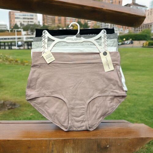 LAURA ASHLEY~5 Pack FIT PANTIES~MULTICOLOR~# LS1102~COTTON STRETCH~ALL SIZES!