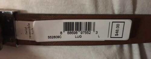 MICHAEL KORS BELT REVERSIBLE TAN/LUGGAGE WITH MK PRINTED LOGO SKINNY MK STYLE!!