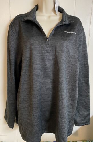 Eddie Bauer half zip mock neck pull over shirt Large