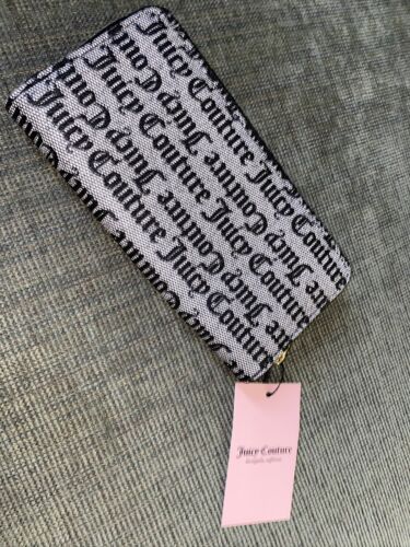 JUICY COUTURE WALLET ORGANIZER- CLUTCH EMBOSSED LOGO-FRONT ZIP & ZIP AROUND CUTE