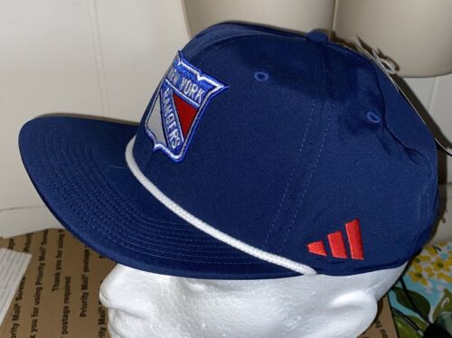 NEW YORK RANGERS NHL OFFICIAL CAP ADJUSTABLE ADIDAS BLUE