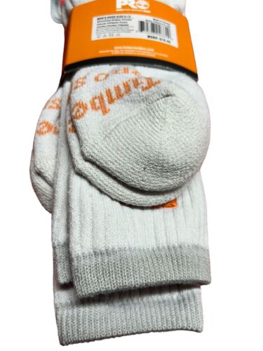 TIMBERLAND  MEN'S PERFORMANCE HEAVYWEIGHT BOOT SOCKS, 2PK  WHITE REINFORCED