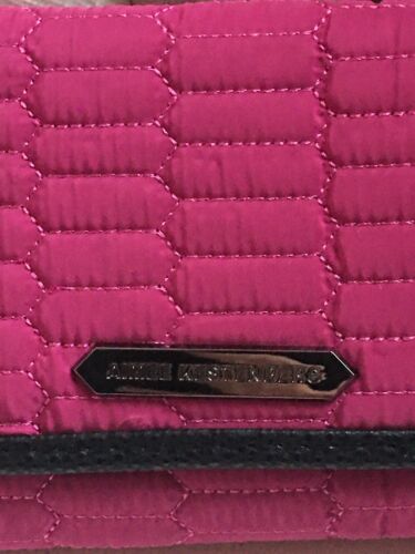 Aimee Kestenberg LANGLEY Pink/Quilt SILVER Pyramid Zip FoldOver T00200 MSRP $24