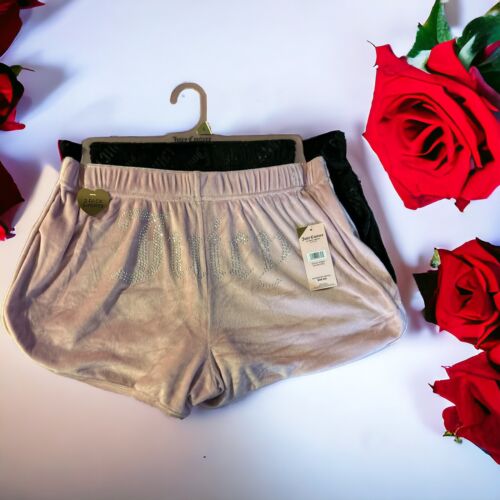 JUICY COUTURE MULTICOLOR  VELOUR RHINSTONES LOGO~JC1751~SLEEP SHORTS ALL SIZES