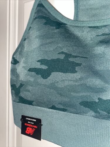 New Balance Medium Impact Sports Bra Style 116718 DARK GREEN  Camouflage Sze XL