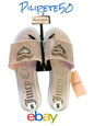 JUICY COUTURE YOUR LOVE PINK BLUSH RHINESTONES BLING SLIDES SANDAL Size 8M~NWT