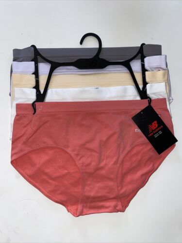 NEW BALANCE Women's Multicolor No Show Label Bikini Panties  5 Pck~ ALL SIZES