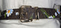 MICHAEL KORS BELT REVERSIBLE BROWN MK LOGO WITH FLOWER PRINT GOLD BUCKLE STYLE!