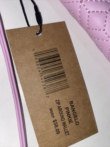 STEVE MADDEN WALLET WRISTLET PINKIE BANGELO SMOOTH TEXTURED SILVER ZIPPER